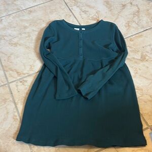 GAP Blue Casual Long Sleeve Crew Neck Dress